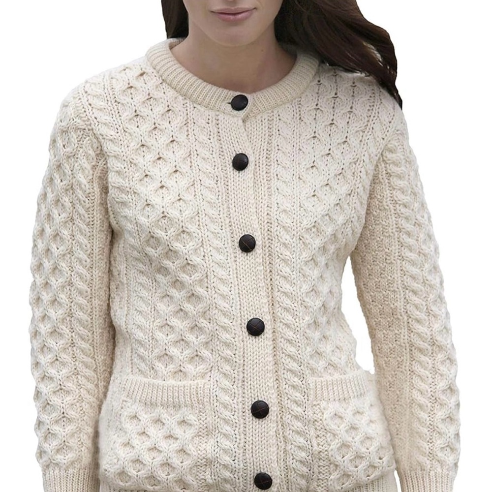 Aran Crafts Merino Wool Aran Lumber Jacket Size XXL